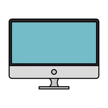 Computer desktop isolated icon Illustrazione stock