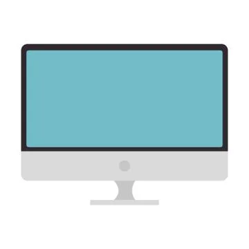 Computer desktop isolated icon Stock Illustration
