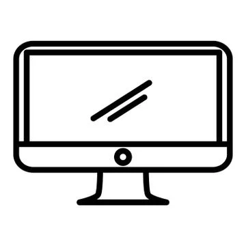 Computer desktop isolated icon Illustrazione stock