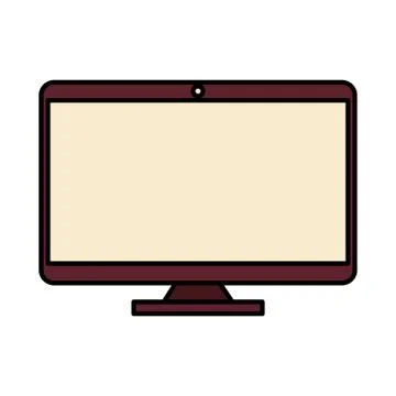 Computer desktop isolated icon Stockillustratie