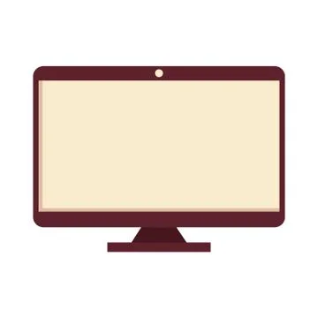 Computer desktop isolated icon Illustrazione stock