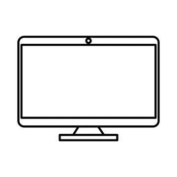 Computer desktop isolated icon Illustrazione stock