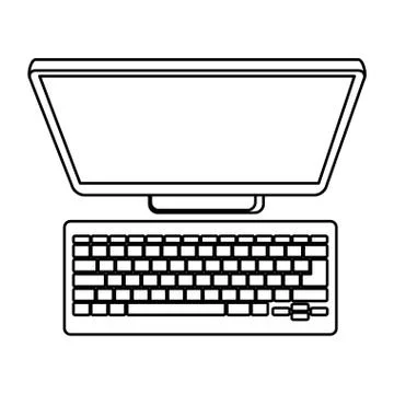 Computer desktop isolated icon 库存插图
