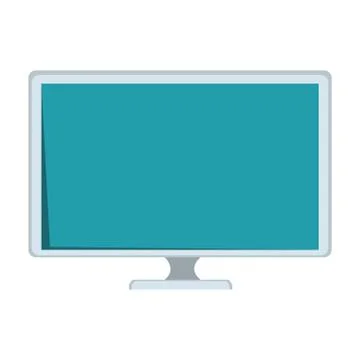 Computer desktop isolated icon Illustrazione stock