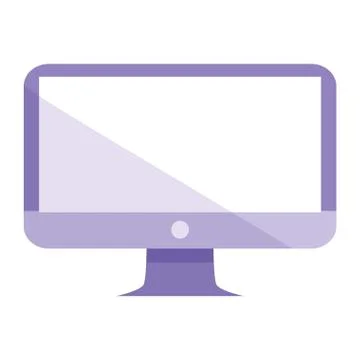 Computer desktop isolated icon Illustrazione stock