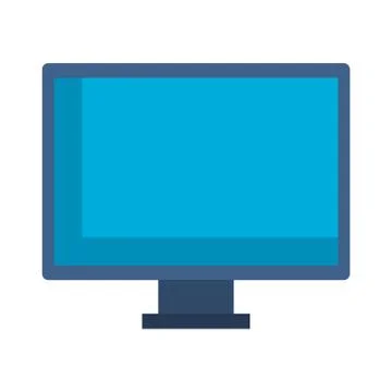 Computer desktop isolated icon Illustrazione stock