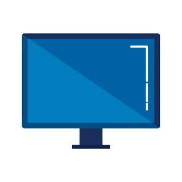 Computer desktop isolated icon Illustrazione stock