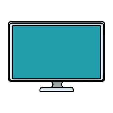 Computer desktop isolated icon 스톡 일러스트