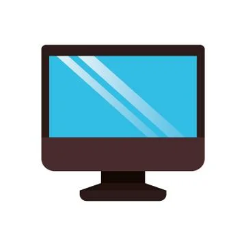 Computer desktop isolated icon Illustrazione stock