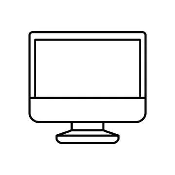 Computer desktop isolated icon Illustrazione stock