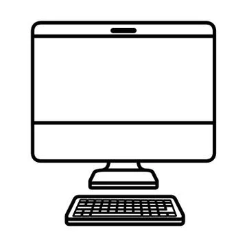 Computer desktop isolated icon 库存插图