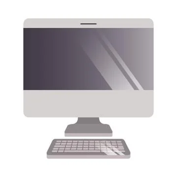 Computer desktop isolated icon Illustrazione stock