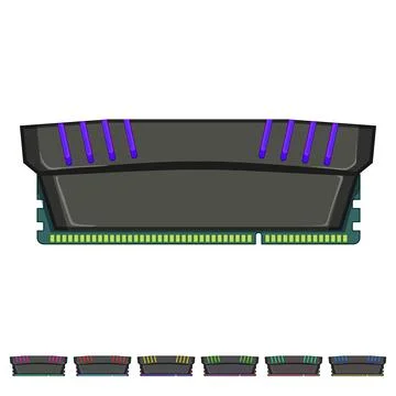 Computer desktop memory cartoon vector graphic Stock-Illustration
