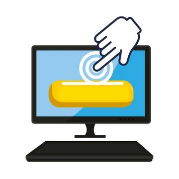 Computer desktop with pointer mouse Illustrazione stock