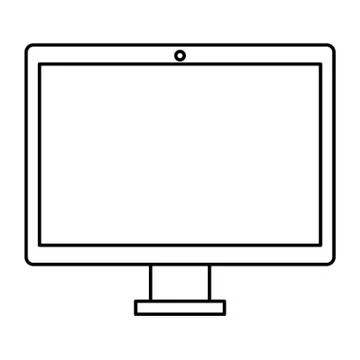 Computer desktop technology isolated icon Illustrazione stock