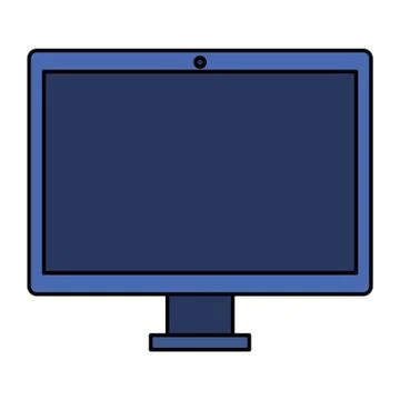 Computer desktop technology isolated icon Illustrazione stock