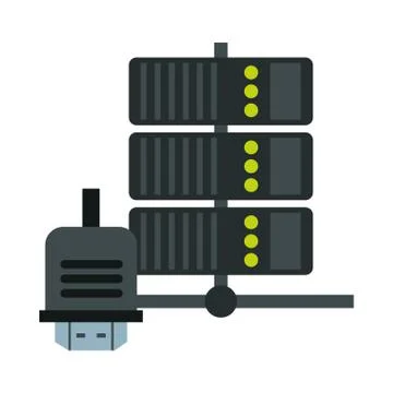 Computer desktop tower with hdmi connector Stock Illustration