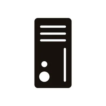 Computer desktop tower isolated icon 스톡 일러스트