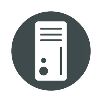 Computer desktop tower isolated icon Stock Illustration