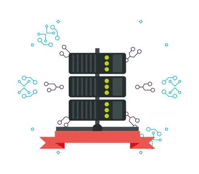 Computer desktop tower isolated icon 스톡 일러스트