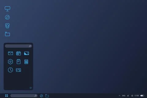 Computer desktop web interface template Stock Illustration