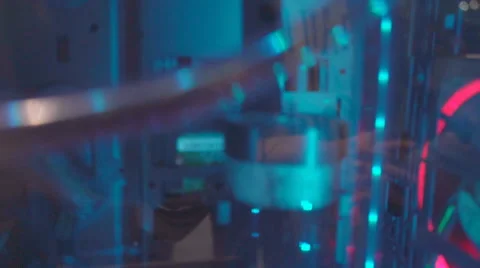 Computer Details Close up Components of Powerful Computing Systems Closeup 動画素材 68386929