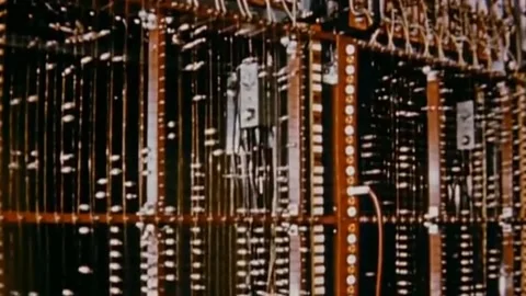 Computer development. Development and modernization of the first computers.  Stock Footage 235868190