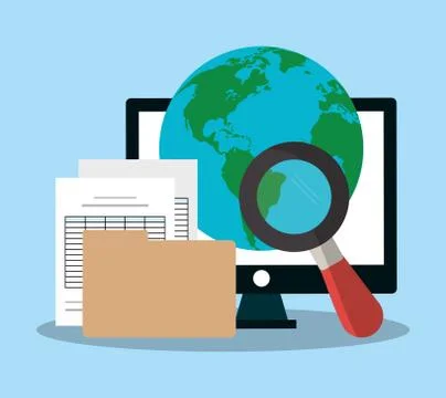 Computer device icon Stock Illustration