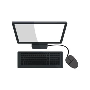 Computer device icon Stock Illustration