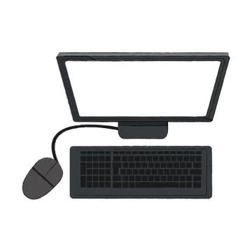Computer device icon Stock Illustration