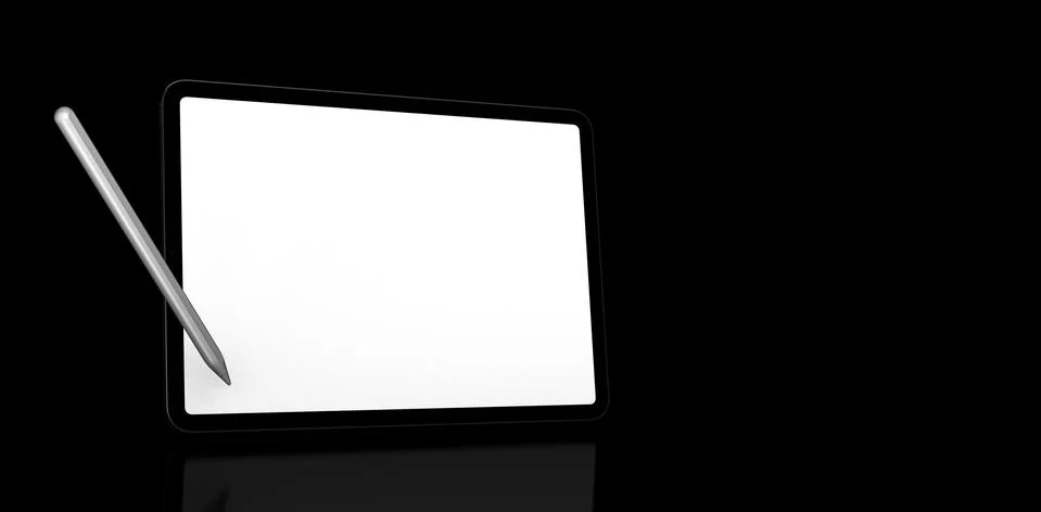 A computer device mobile isolated background 3d Stock Illustration