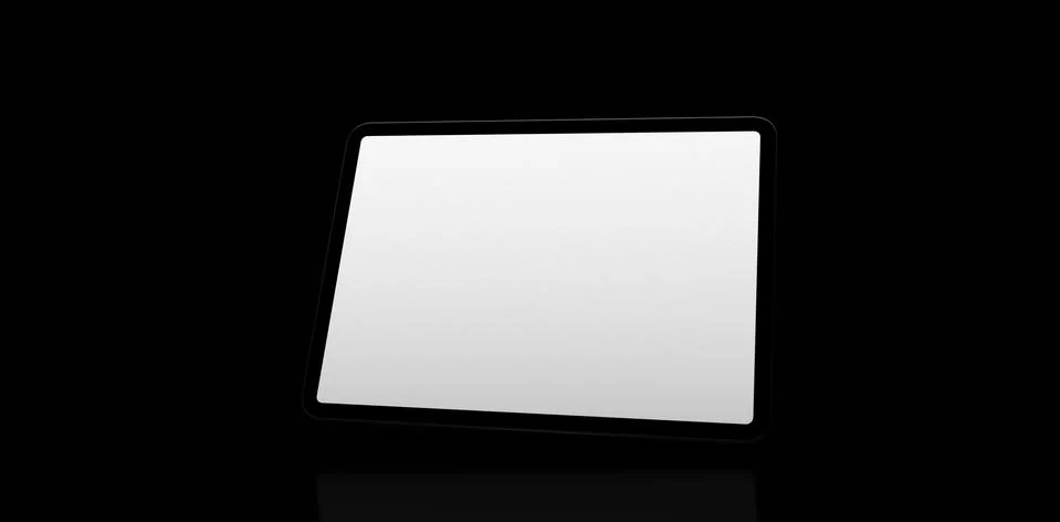A computer device mobile isolated background 3d Illustrazione stock
