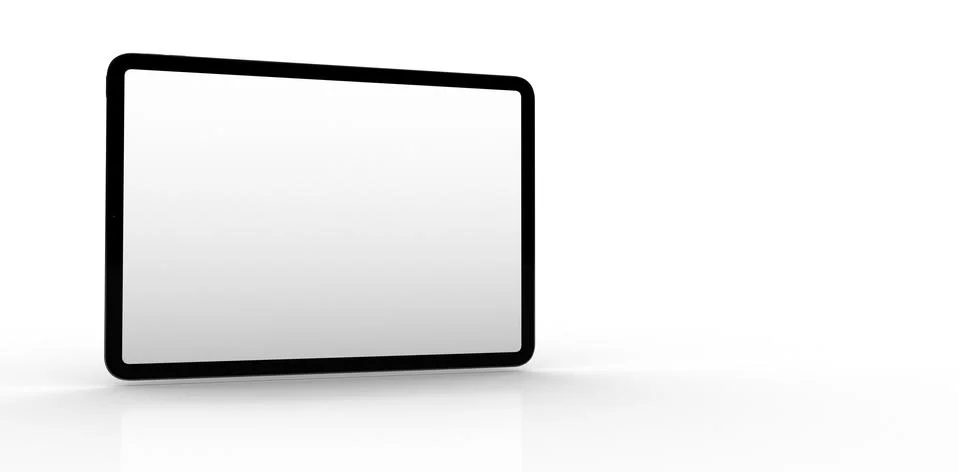 A computer device mobile isolated background 3d Stock Illustration