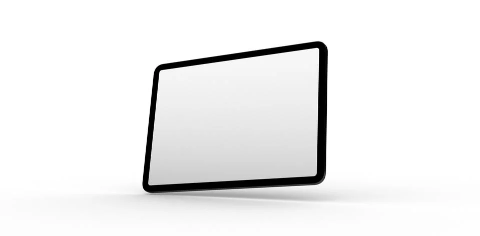 A computer device mobile isolated background 3d Stock Illustration