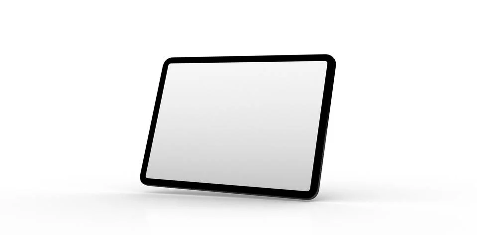 A computer device mobile isolated background 3d Illustrazione stock