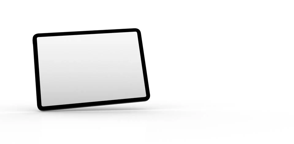 A computer device mobile isolated background 3d Stock Illustration