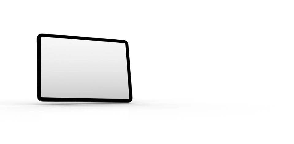 A computer device mobile isolated background 3d Illustrazione stock