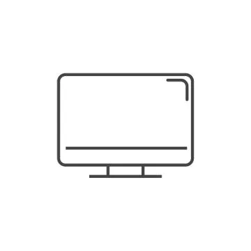 Computer device technology icon line design Illustrazione stock