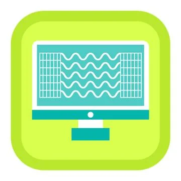 Computer Diagnostic, Element of MRI, Icon Vector Illustrazione stock