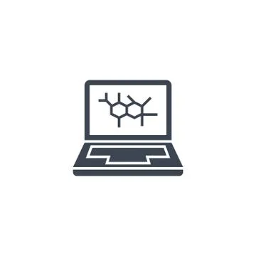 Computer Diagnostic related vector glyph icon. 스톡 일러스트