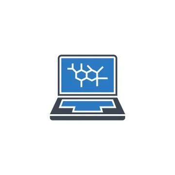 Computer Diagnostic related vector glyph icon. Illustrazione stock