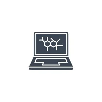 Computer Diagnostic related vector glyph icon. 스톡 일러스트