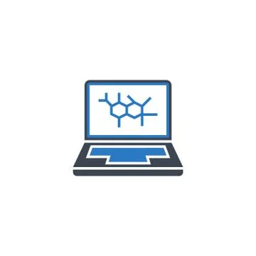 Computer Diagnostic related vector glyph icon. Illustrazione stock