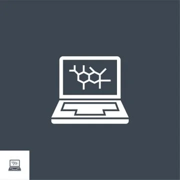 Computer Diagnostic related vector glyph icon. Illustrazione stock