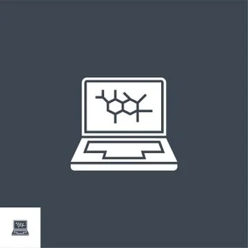 Computer Diagnostic related vector glyph icon. 스톡 일러스트