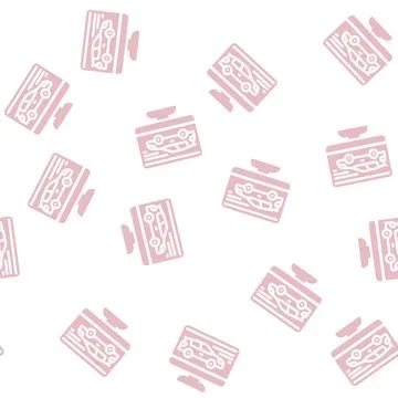 Computer diagnostics of cars glyph vector seamless pattern Stock Illustration