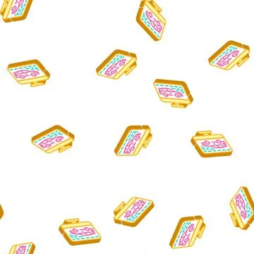 Computer diagnostics of cars isometric icon seamless pattern Illustrazione stock