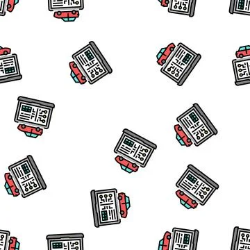 Computer diagnostics color icon vector isolated illustration イラスト素材