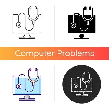 Computer diagnostics icon Stock Illustration