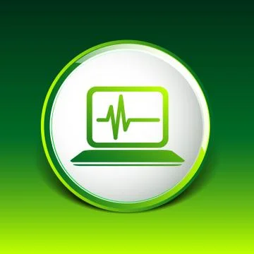Computer diagnostics icon laptop test isolated technical Stock Illustration